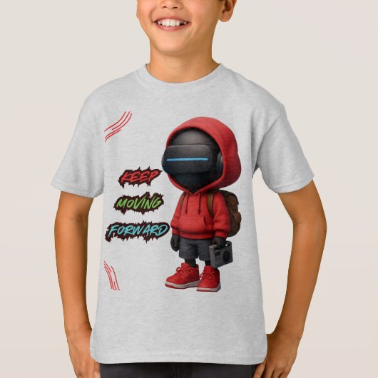 AI T-shirt futuristisch tech robot ontwerp (Voorkant)