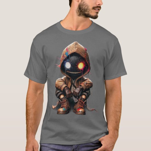 AI T-shirt futuristisch tech robot ontwerp (Voorkant)