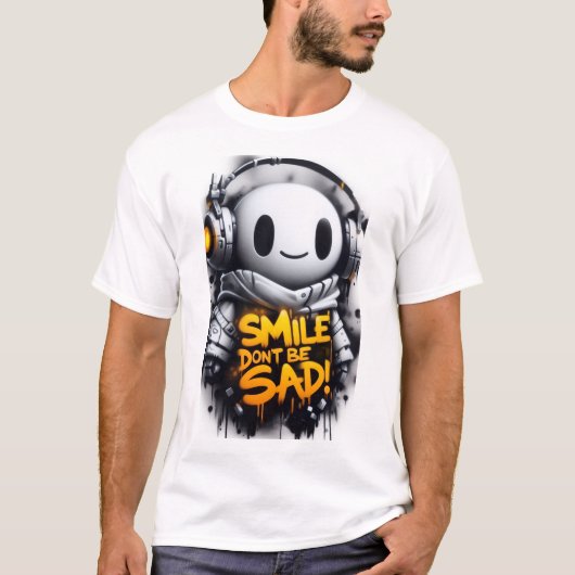 AI T-shirt futuristisch tech robot ontwerp (Voorkant)