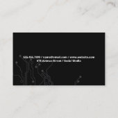 AI Tech Logo | Moderne technische hardware Visitekaartje (Achterkant)