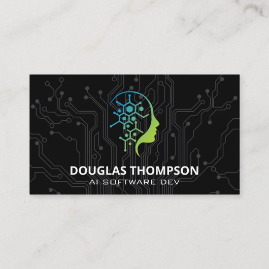 AI Tech Logo | printplaat Visitekaartje (Voorkant)