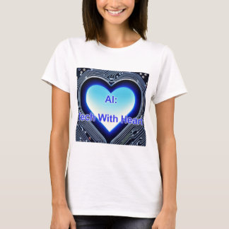 AI: Tech met Hart Dames Wit T-shirt