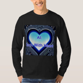 AI: Tech met Hart Heren Lange Mouwen Zwart T-shirt