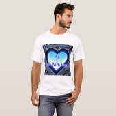 AI: Tech met Hart Heren Wit T-shirt (Voorkant volledig)