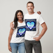AI: Tech met Hart Heren Wit T-shirt (Unisex)