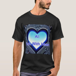 AI: Tech met Hart Heren Zwart T-shirt