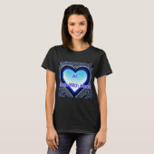 AI: Tech met Hart Zwart Dames T-shirt (Voorkant volledig)