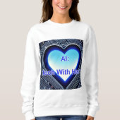 AI: Tech with Heart Women's White Trui (Voorkant)