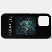 Ai - Technologie - Codeermonogram - letter A Hoesj Case-Mate iPhone Case (Achterkant (horizontaal))