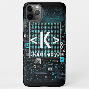 Ai - Technologie - Codeermonogram - Letter K iPhone 11Pro Max Hoesje