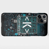 Ai - Technologie - Codeermonogram - Letter K iPhone Hoesje (Achterkant horizontaal)