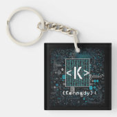 Ai - Technologie - Codeermonogram - Letter K Sleutelhanger (voorkant)