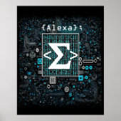 Ai - Technologie - Codeermonogram - Sigma Poster (Voorkant)