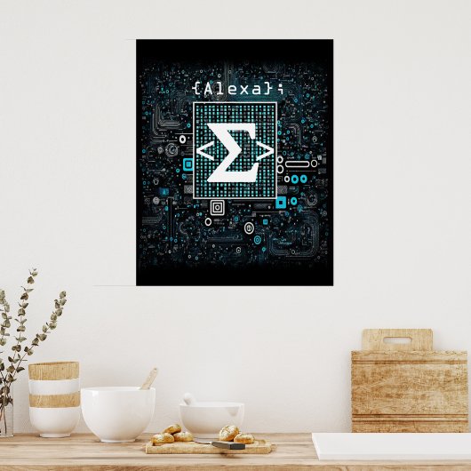 Ai - Technologie - Codeermonogram - Sigma Poster (Keuken)