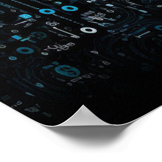 Ai - Technologie - Codering monogram - Delta Poste Poster (Hoek)