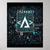 Ai - Technologie - Codering monogram - Delta Poste Poster (Voorkant)