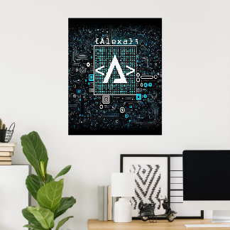 Ai - Technologie - Codering monogram - Delta Poste Poster