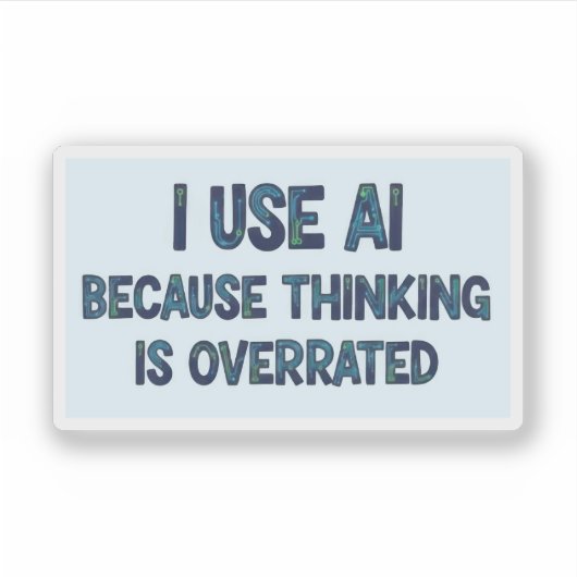 AI-tekst Sticker (Voorkant)