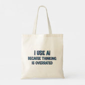 AI-tekst Tote Bag (Achterkant)