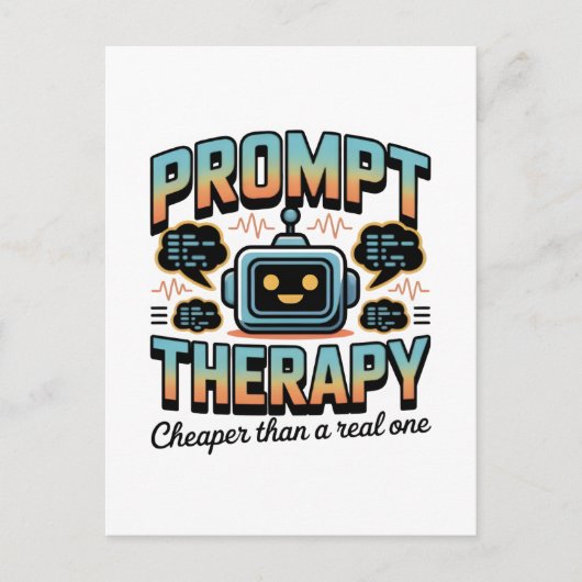AI-therapie Grafisch – Prompt Engineering Design Briefkaart (Voorkant)