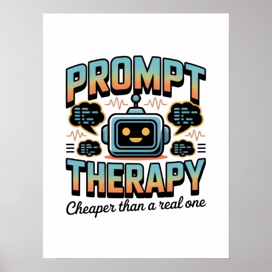 AI-therapie Grafisch – Prompt Engineering Design Poster (Voorkant)