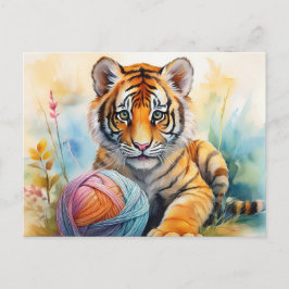 AI Tiger Ball Briefkaart