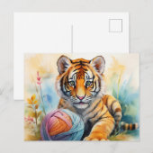 AI Tiger Ball Briefkaart (Voorkant / Achterkant)