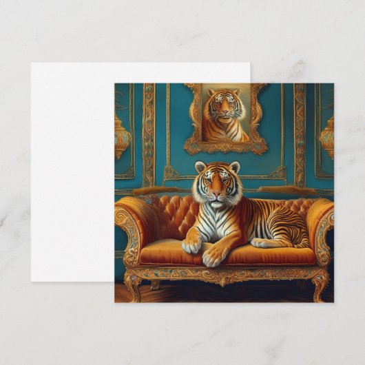 AI Tiger Feestdagenkaart (Voorkant / Achterkant)