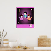 Ai-to-Yume Kokeshi-poster Poster (Keuken)