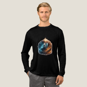 AI Toekomst – Tech Evolutie vs Ineenstorting Logo Tri-Blend Shirt