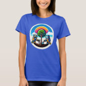 AI Tree Planter Sticker Milieuvriendelijk Robotont T-shirt (Voorkant)