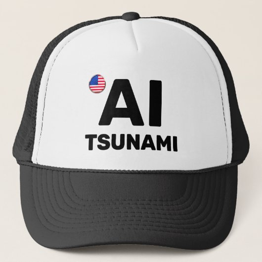 AI Tsunami™ Trucker Hat (Customize It!) Pet (Voorkant)