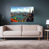 Ai uitzicht hoe Tokio eruit ziet | AI Art Poster