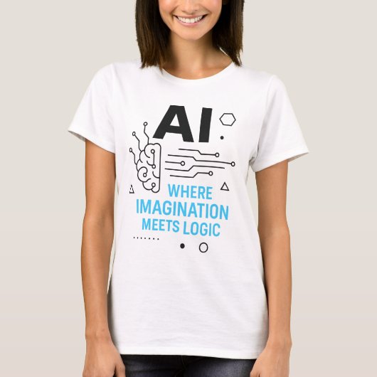 AI-verbeelding voldoet aan logisch T-shirt | Creat (Voorkant)