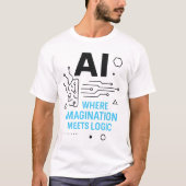 AI-verbeelding voldoet aan logisch T-shirt | Creat (Voorkant)