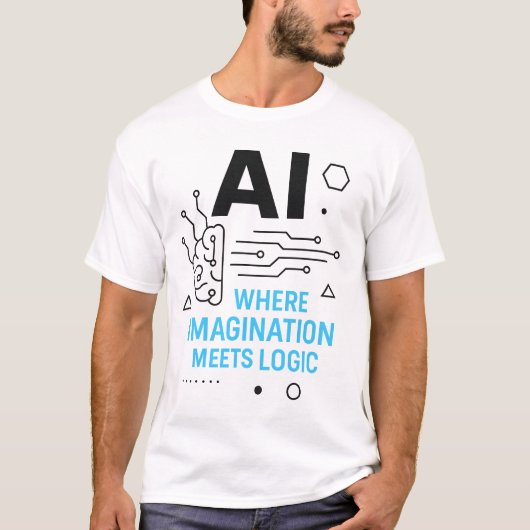 AI-verbeelding voldoet aan logisch T-shirt | Creat (Voorkant)