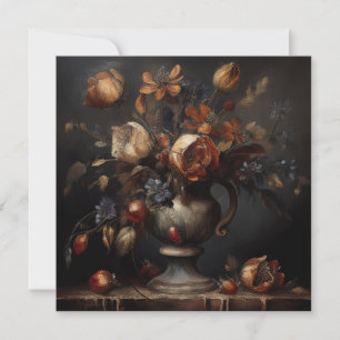 AI verwelkende bloemen Feestdagenkaart