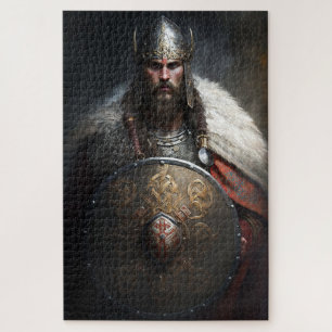 AI Viking krijger met schild Legpuzzel