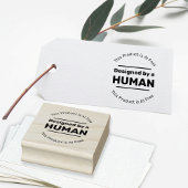 AI-vrij menselijk ontwerp & creatie - aangepaste b Rubberstempel