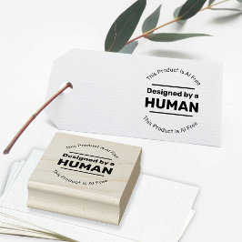 AI-vrij menselijk ontwerp & creatie - aangepaste b Rubberstempel