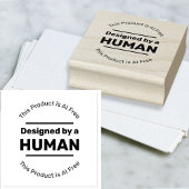 AI-vrij menselijk ontwerp & creatie - aangepaste b Rubberstempel