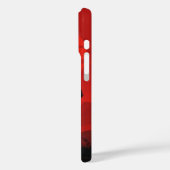 AI Warrior iPhone Hoesje – Epische Rode Zon Silhou (Achterkant / Links)