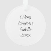 Ai Waterverf Siamese kat in bloemen Ornament (achterkant)