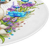 Ai Waterverf Siamese kat in bloemen Snijplank (Hoek)