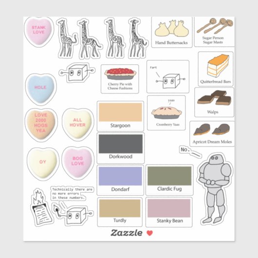 AI Weirdness collectie Sticker (Vel)