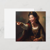 AI wijzen en lachen Feestdagenkaart (Voorkant / Achterkant)