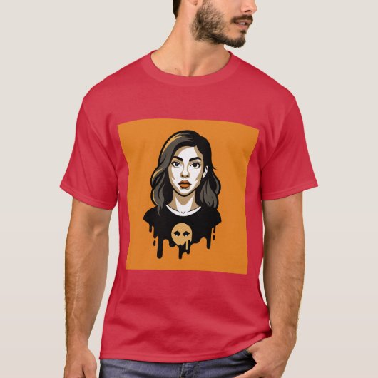 AI Woman Pic Design – The Future Meets Elegance T-shirt (Voorkant)