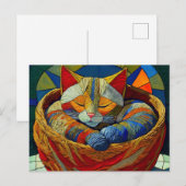 AI Yarn Cat Briefkaart (Voorkant / Achterkant)