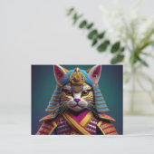 AI Yarn Cat Briefkaart (Staand voorkant)