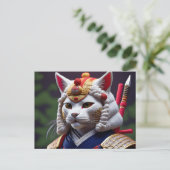 AI Yarn Cat Briefkaart (Staand voorkant)